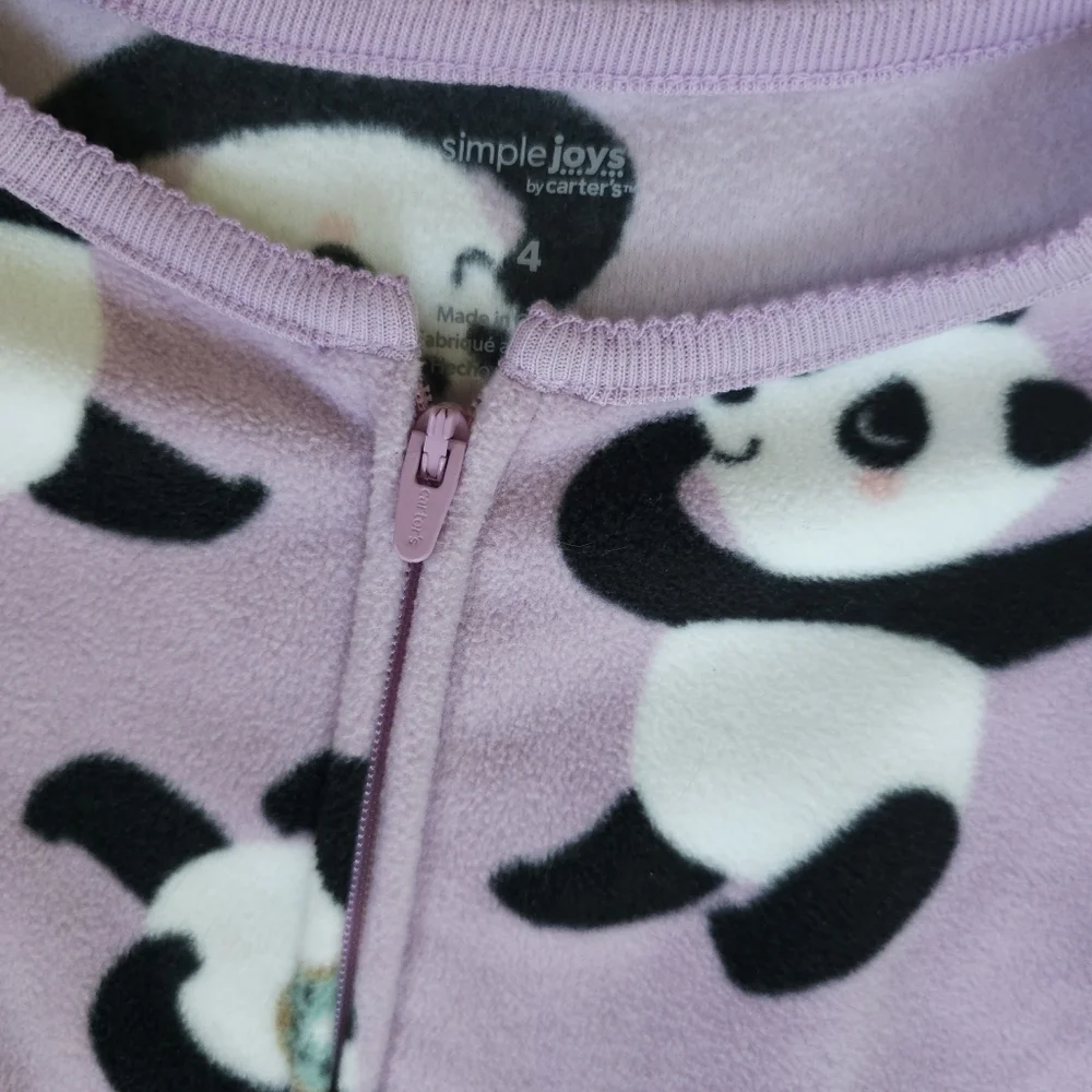 Simple Joys by Carter's Girls' 2-Pack Loose-fit Fleece Footed Pajamas
